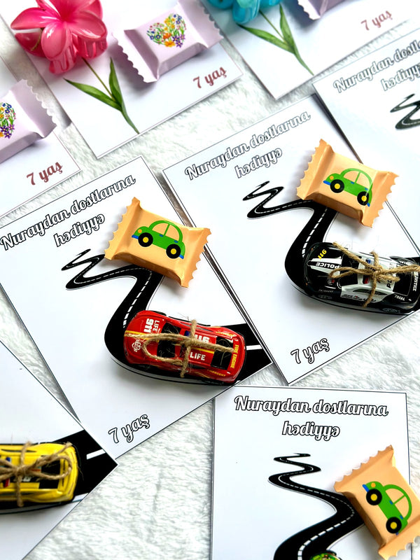 Race Car 7th Birthday Favor Cards – Personalized Chocolate — Chocoodad Baku