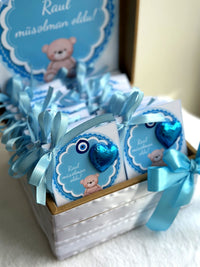 Teddy Bear Designed 20 Chocolates & Box — Chocoodad Baku