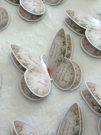 Butterfly Welcome Baby Girl Favor Cards — Chocoodad Baku