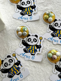 Panda 6th Birthday Favor Cards – Personalized Chocolate — Chocoodad Baku