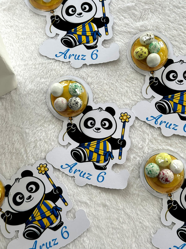 Panda 6th Birthday Favor Cards – Personalized Chocolate — Chocoodad Baku
