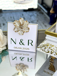 Floral Wedding and Engagement Chocolate Favor Cards – Personalized Chocolate — Chocoodad Baku