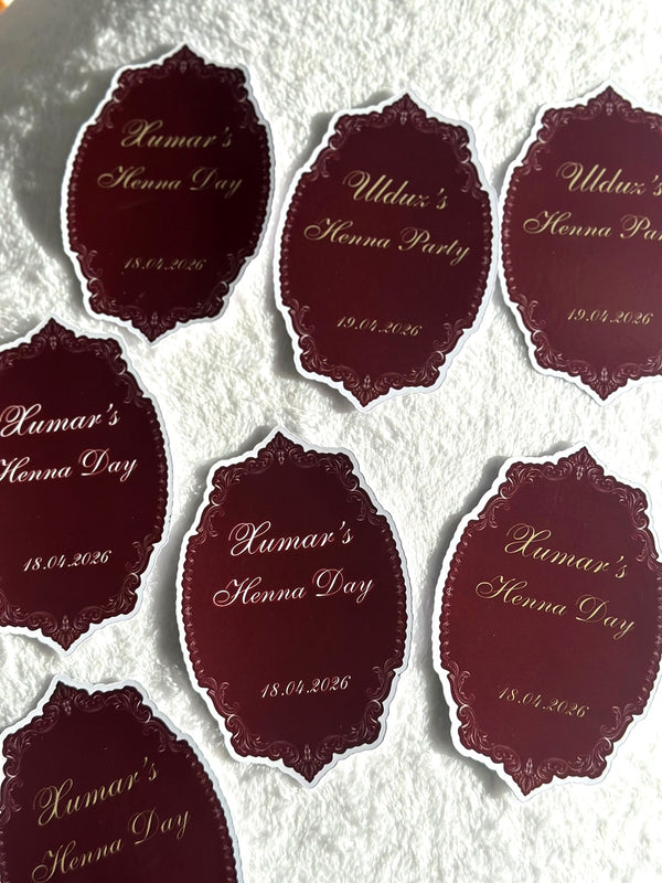 Henna Night Favor Cards — Chocoodad Baku