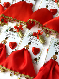 Heart Henna Night Favor Cards – Personalized Chocolate – Design 2 — Chocoodad Baku