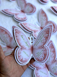 Floral Pink Engagement Favor Cards – Personalized Cards — Chocoodad Baku