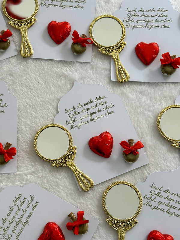 Heart Henna Night Favor Cards – Personalized Chocolate — Chocoodad Baku