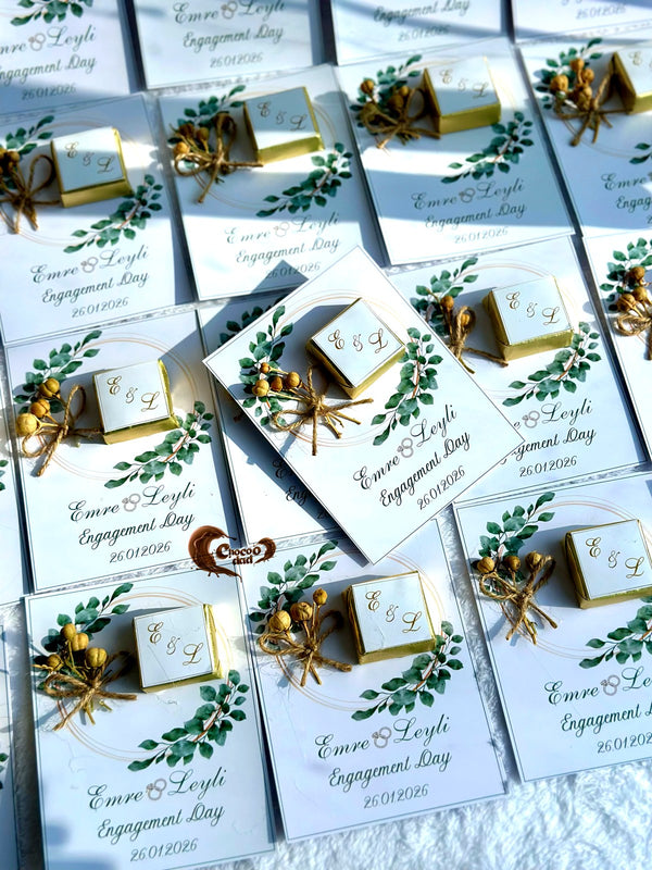 Engagement Favor Cards – Personalized Chocolate — Chocoodad Baku
