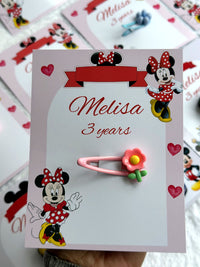 Mickey Mouse Birthday Favor Cards with Gift attached — Chocoodad Baku