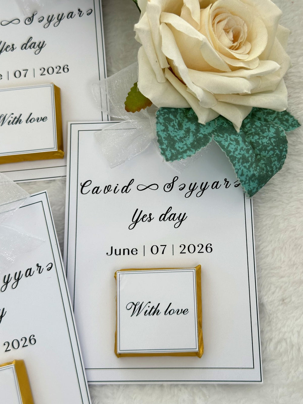 Engagement Favor Cards – Personalized Chocolate – Design 3 — Chocoodad Baku