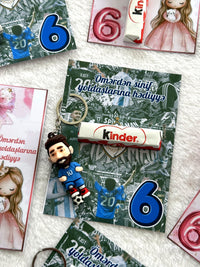 Spiderman & Princess 6th Birthday Favor Cards with Gifts attached – Kinder Chocolate — Chocoodad Baku