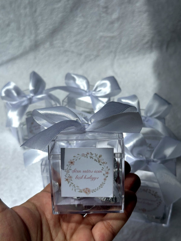 Floral Wedding Favor Cards – Personalized Chocolate – Design 2 — Chocoodad Baku