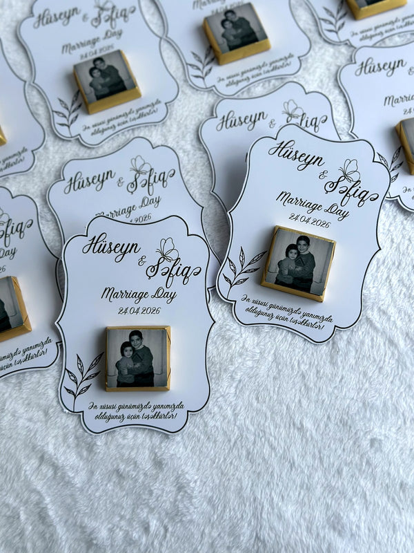 Floral Wedding & Marriage Day Chocolate Cards – Personalized Chocolate — Chocoodad Baku