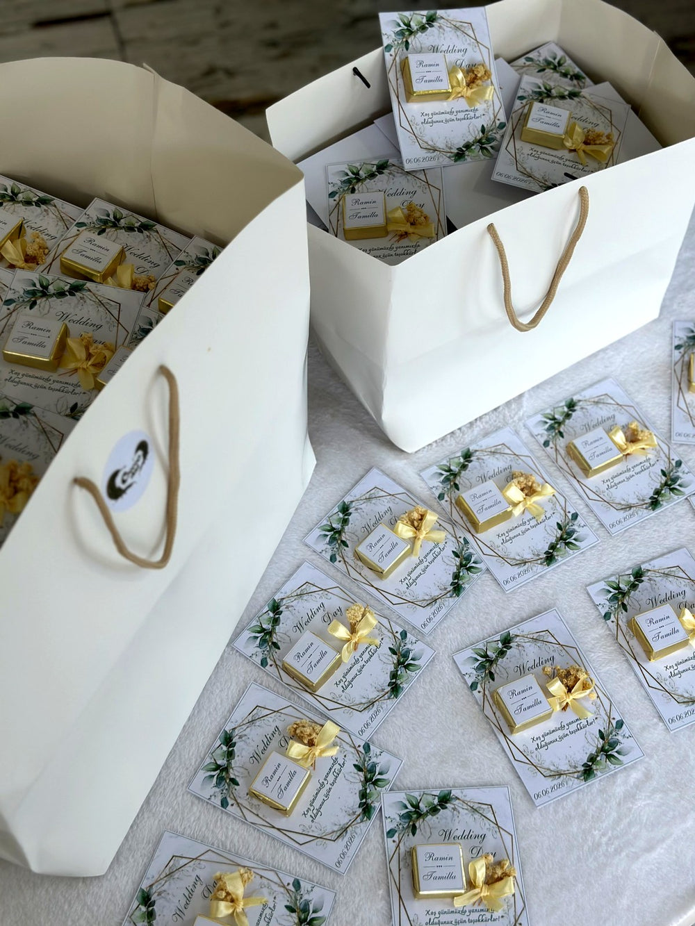 Wedding Favor Chocolate Cards – Personalized Chocolate — Chocoodad Baku