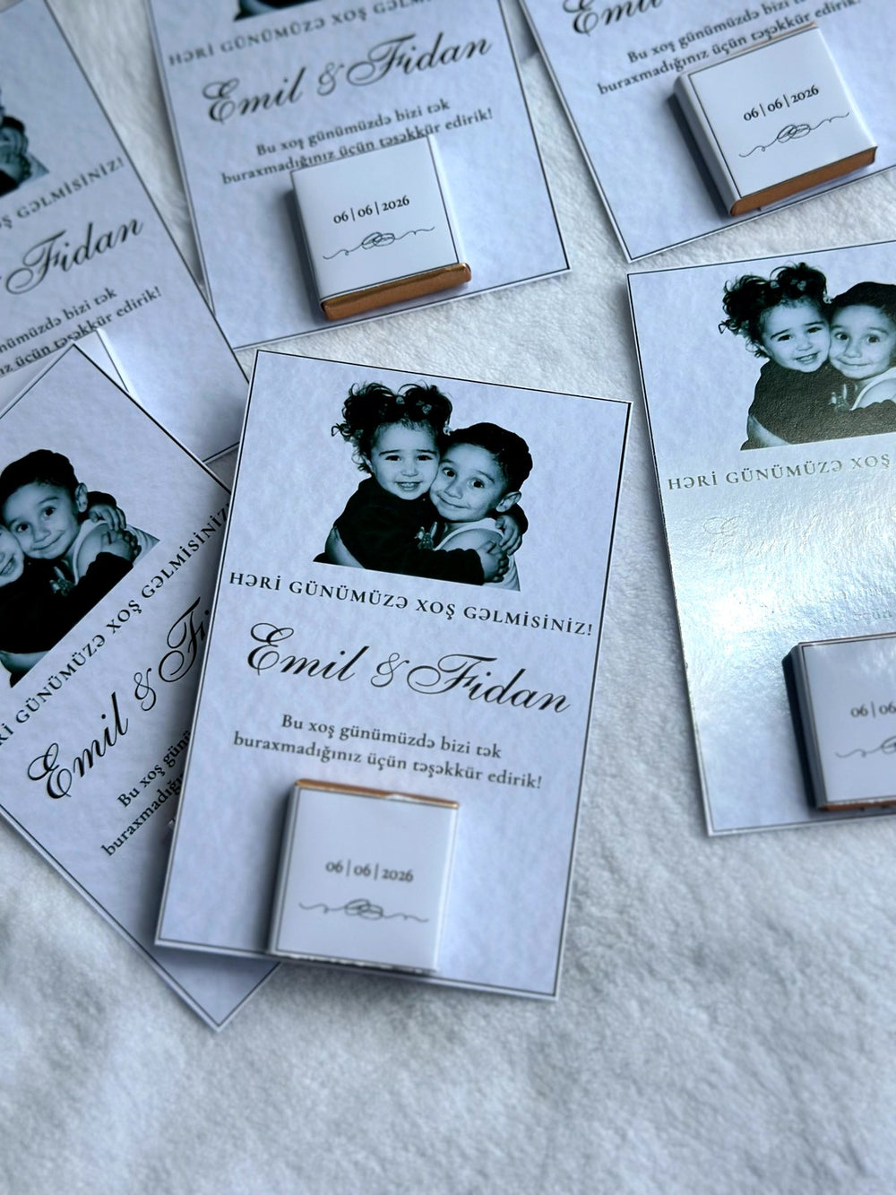 Wedding & Engagement Favor Cards with Photos – Personalized Chocolate — Chocoodad Baku