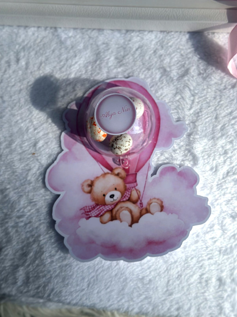 Teddy Bear Baby Welcome (20 Chocolate Cards in Box) — Chocoodad Baku