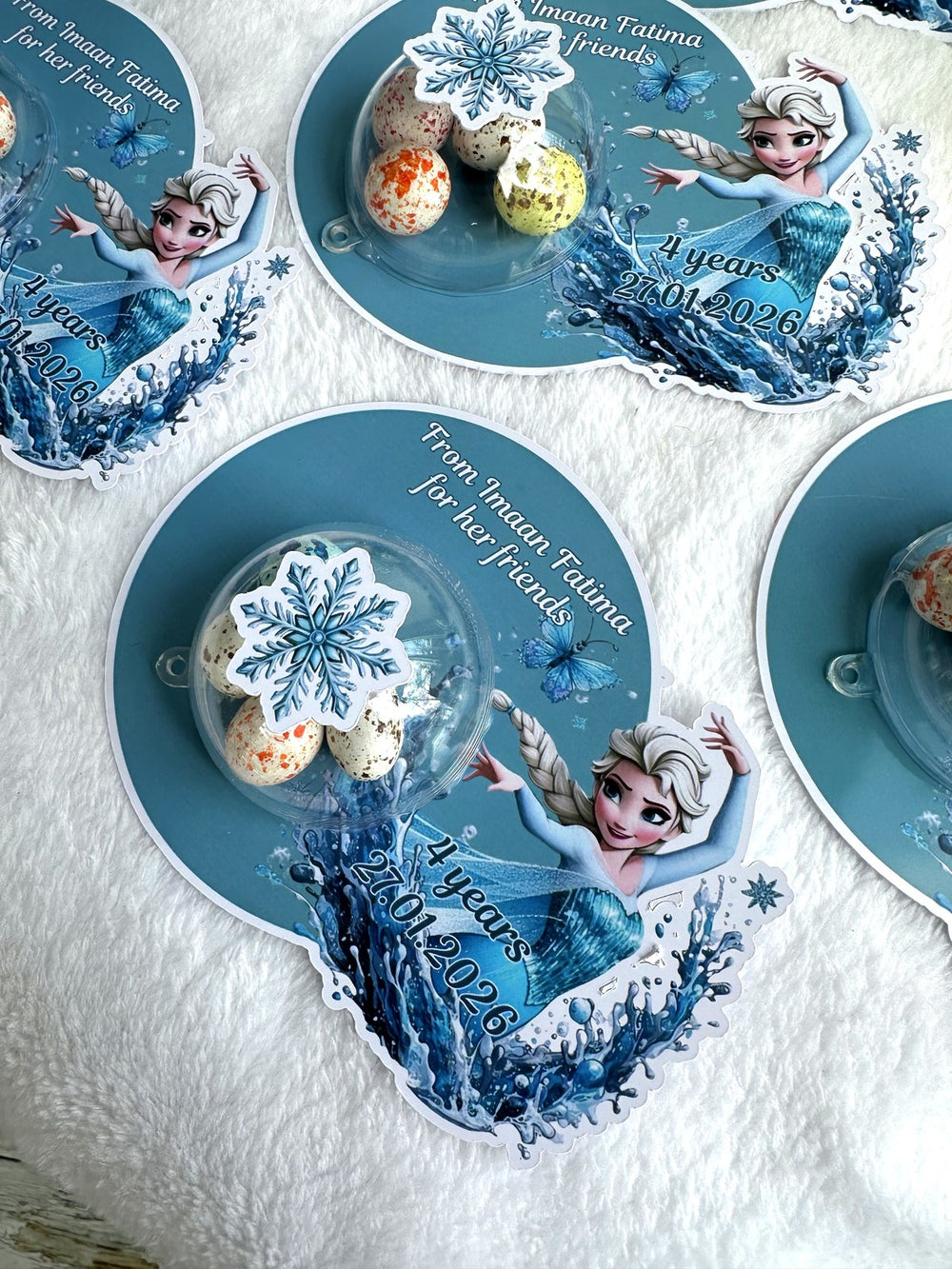 Frozen Elsa Birthday Favor Cards – Personalized Chocolate — Chocoodad Baku