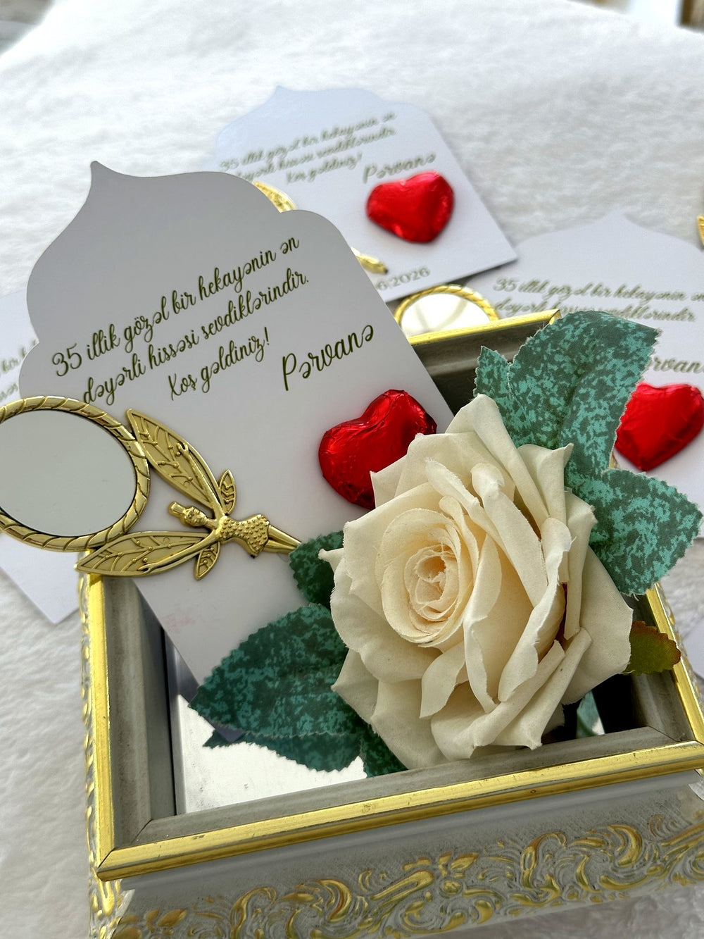 Henna Day Chocolate & Mirror Gift Favor Cards – Personalized Chocolate — Chocoodad Baku