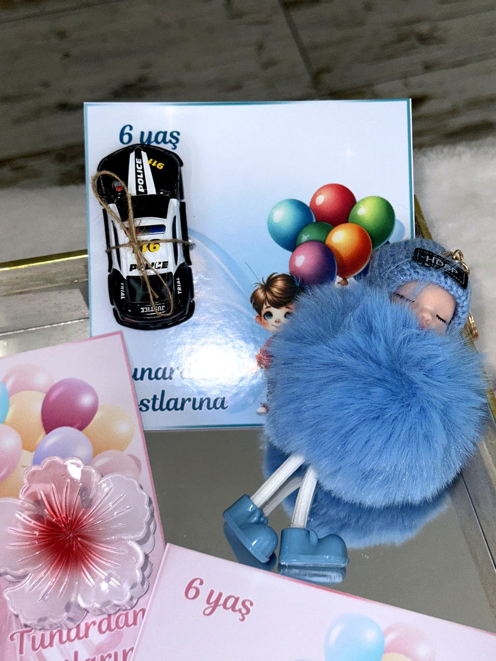 Ballerina & Astronaut & Race Car 6th Birthday Favor Cards with Gifts attached – Personalized Chocolate — Chocoodad Baku
