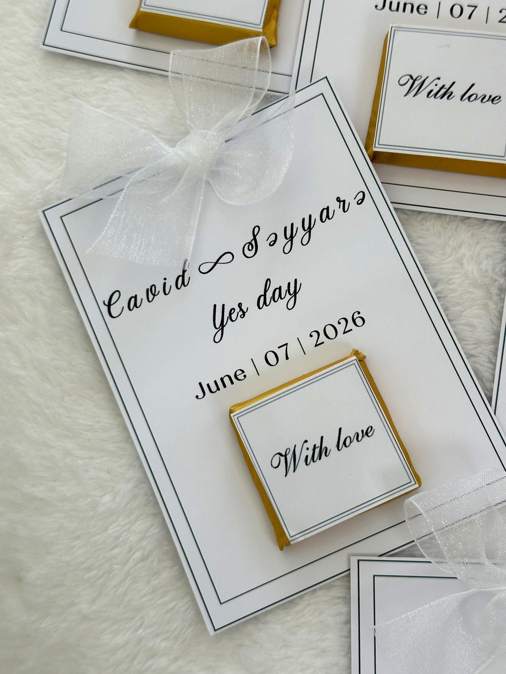 Engagement Favor Cards – Personalized Chocolate – Design 3 — Chocoodad Baku