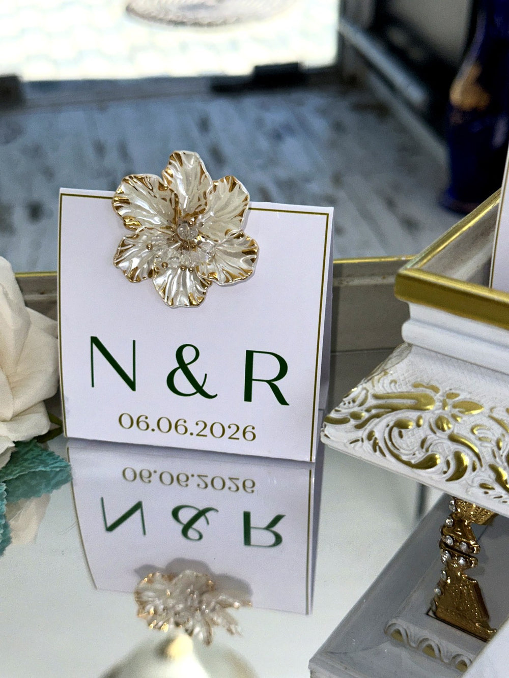 Floral Wedding and Engagement Chocolate Favor Cards – Personalized Chocolate — Chocoodad Baku