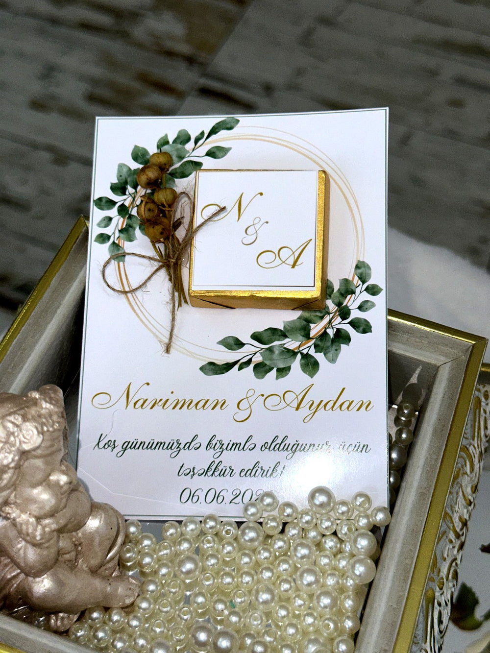 Wedding & Engagement Favor Cards – Personalized Chocolate — Chocoodad Baku