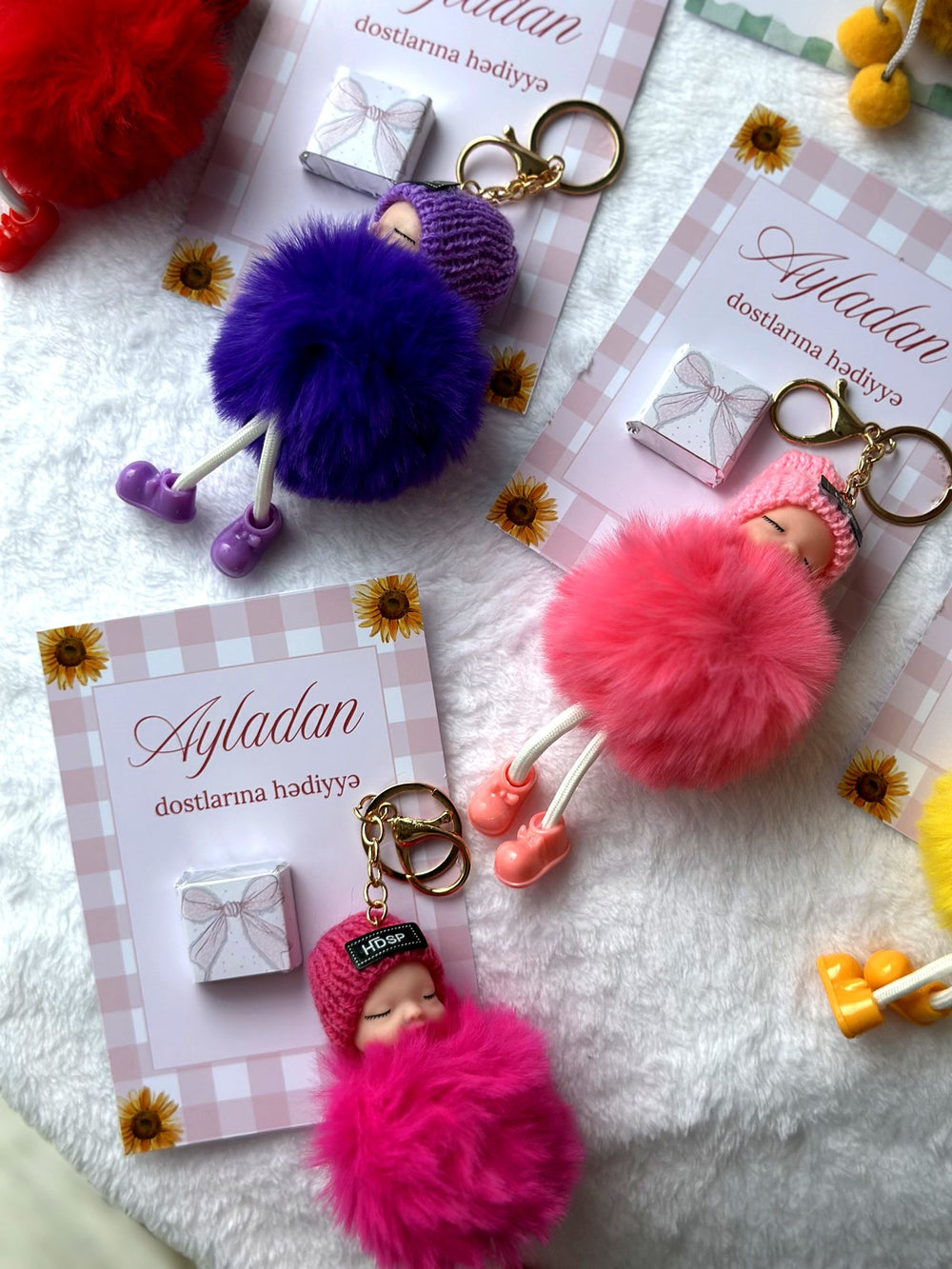 Floral Birthday Favor Cards – Keychain included — Chocoodad Baku