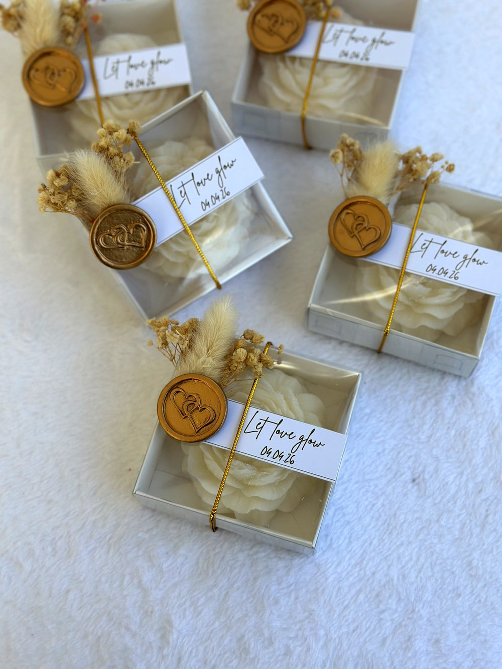 Floral Wedding Candle in Mini Box — Chocoodad Baku