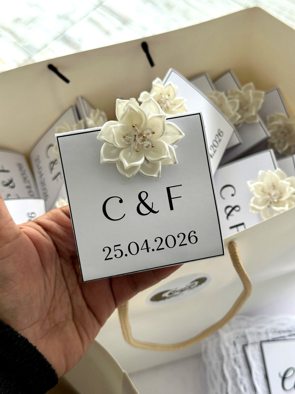 Floral Wedding Mini Box – Personalized Chocolate — Chocoodad Baku