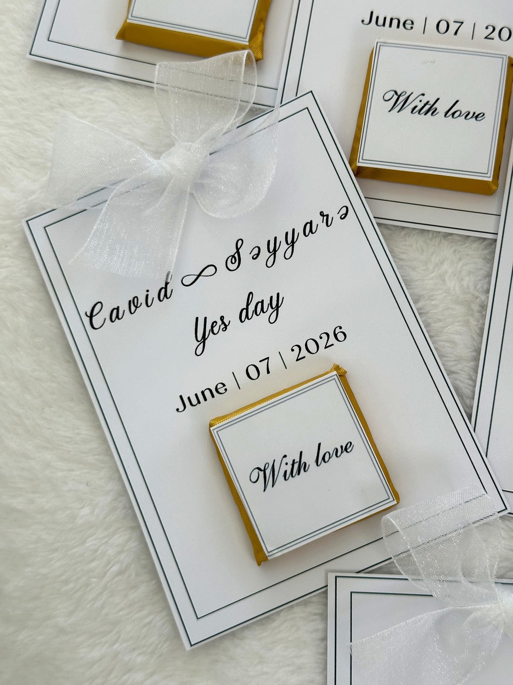Engagement Favor Cards – Personalized Chocolate – Design 3 — Chocoodad Baku
