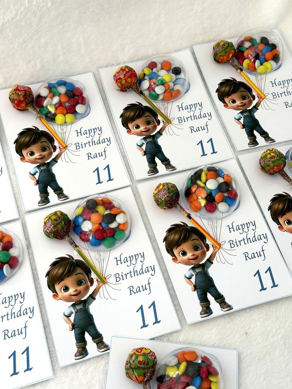 Birthday Boy Favor Cards – Personalized Chocolate — Chocoodad Baku