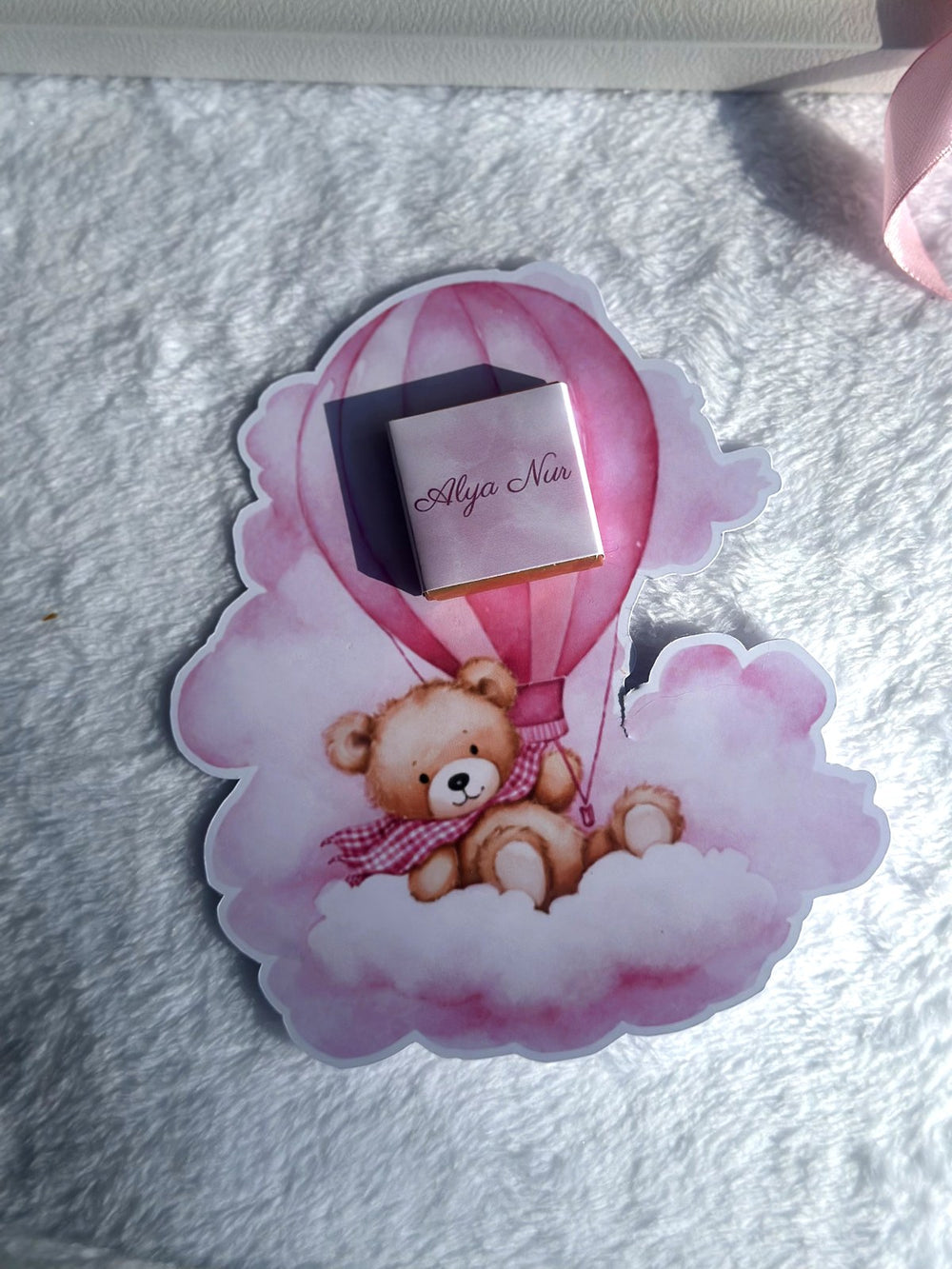 Teddy Bear Baby Welcome (20 Chocolate Cards in Box) — Chocoodad Baku