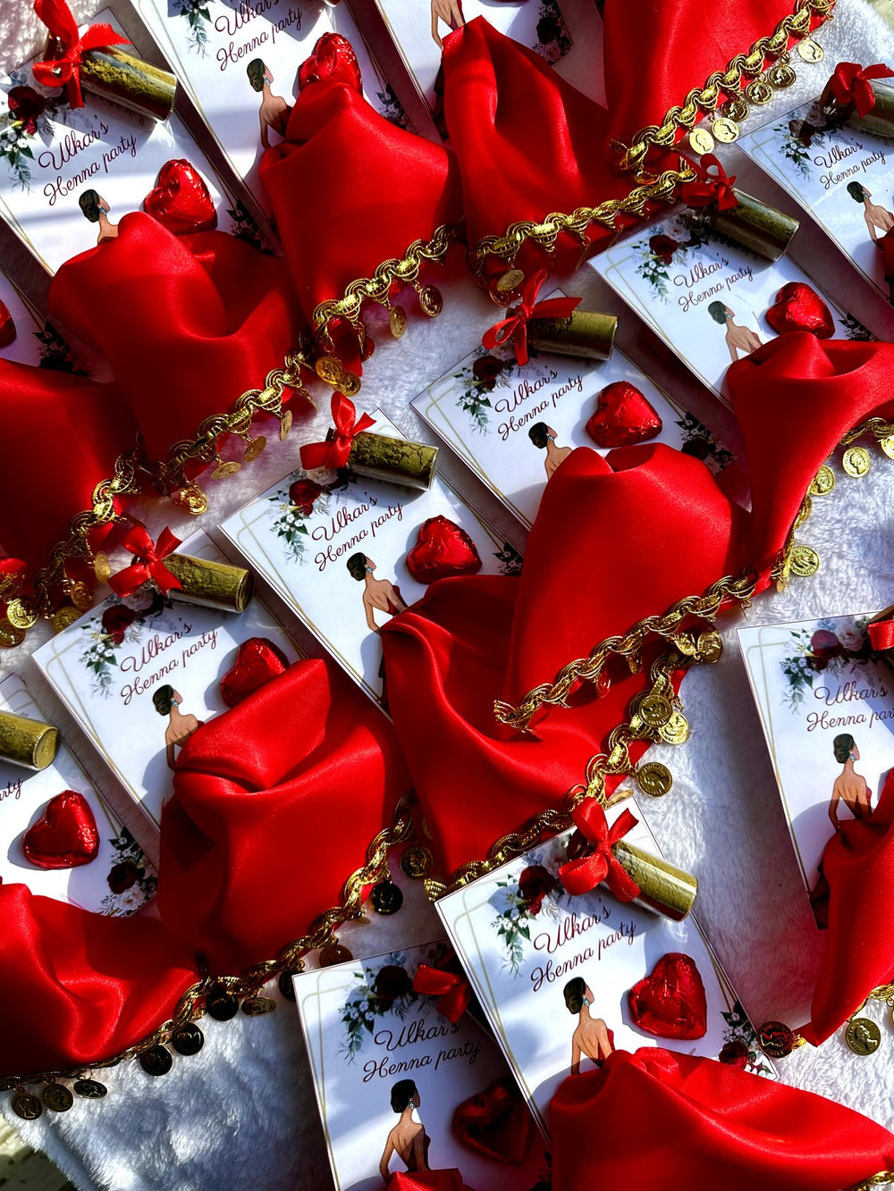 Henna Night Favor Cards – Personalized Chocolate — Chocoodad Baku