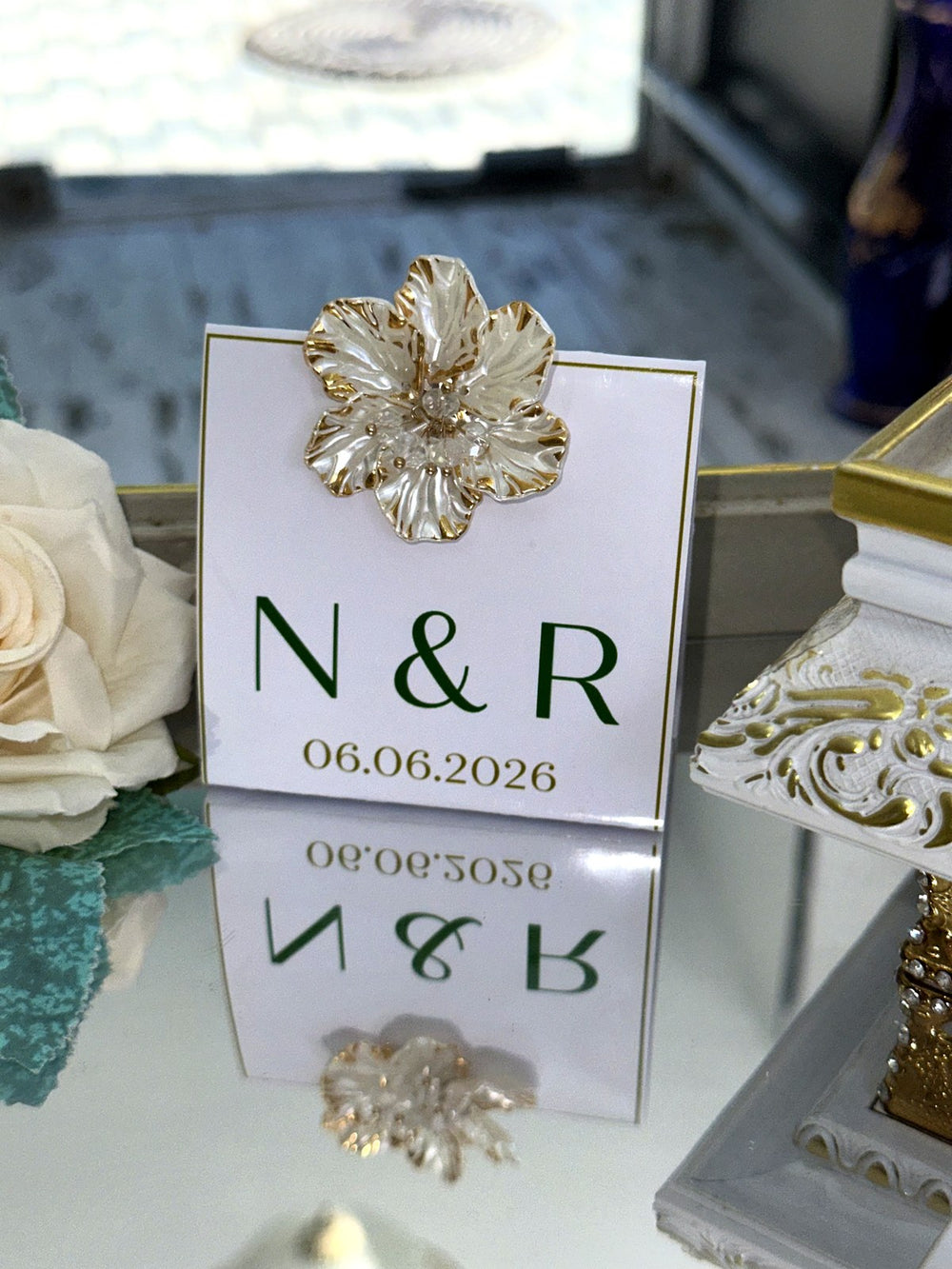 Floral Wedding and Engagement Chocolate Favor Cards – Personalized Chocolate — Chocoodad Baku