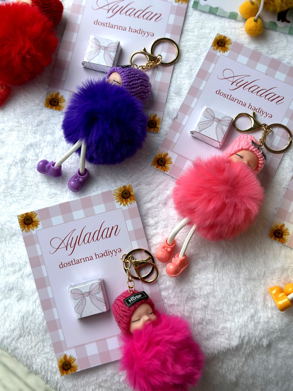 Floral Birthday Favor Cards – Keychain included — Chocoodad Baku
