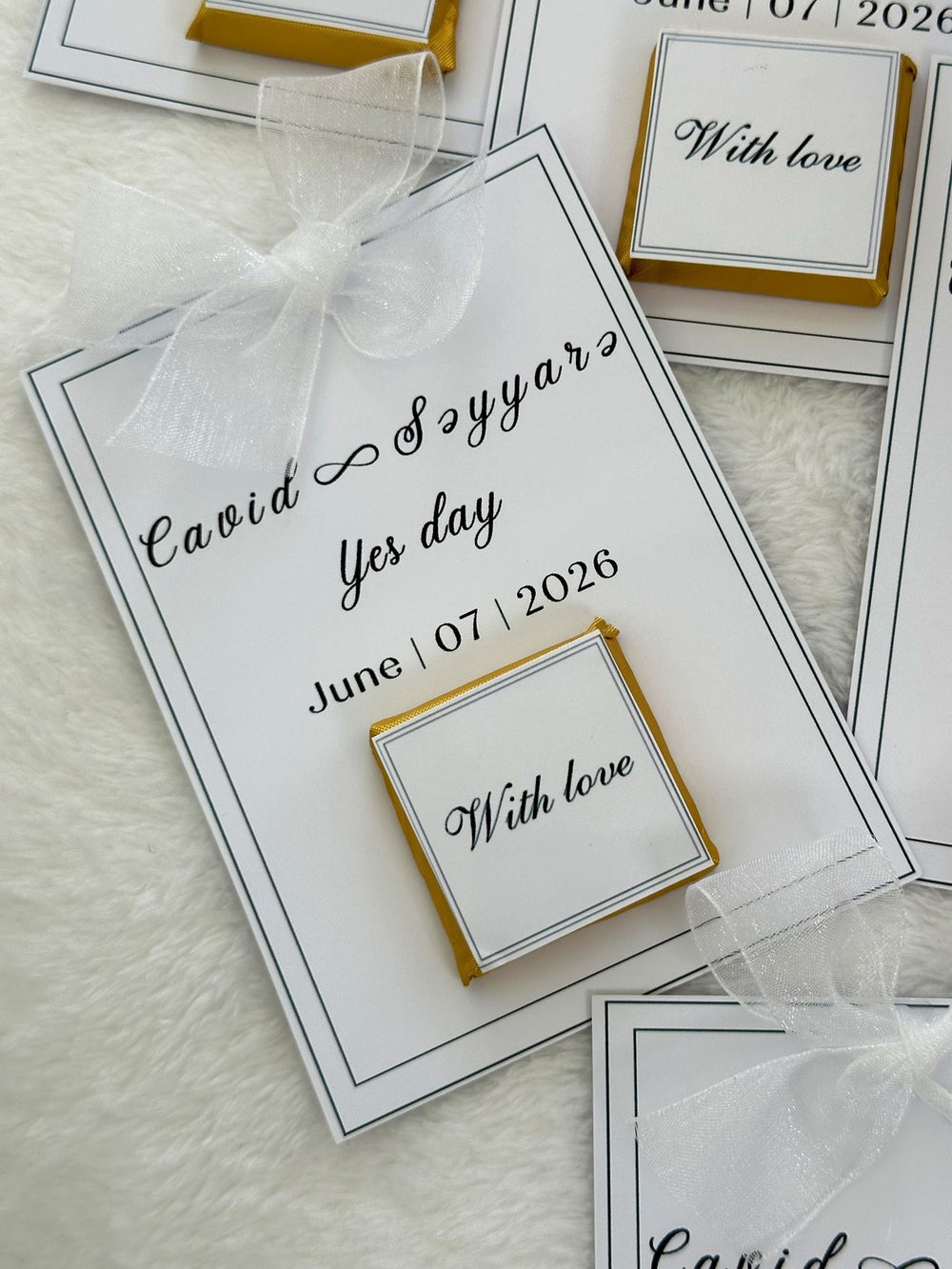 Engagement Favor Cards – Personalized Chocolate – Design 3 — Chocoodad Baku