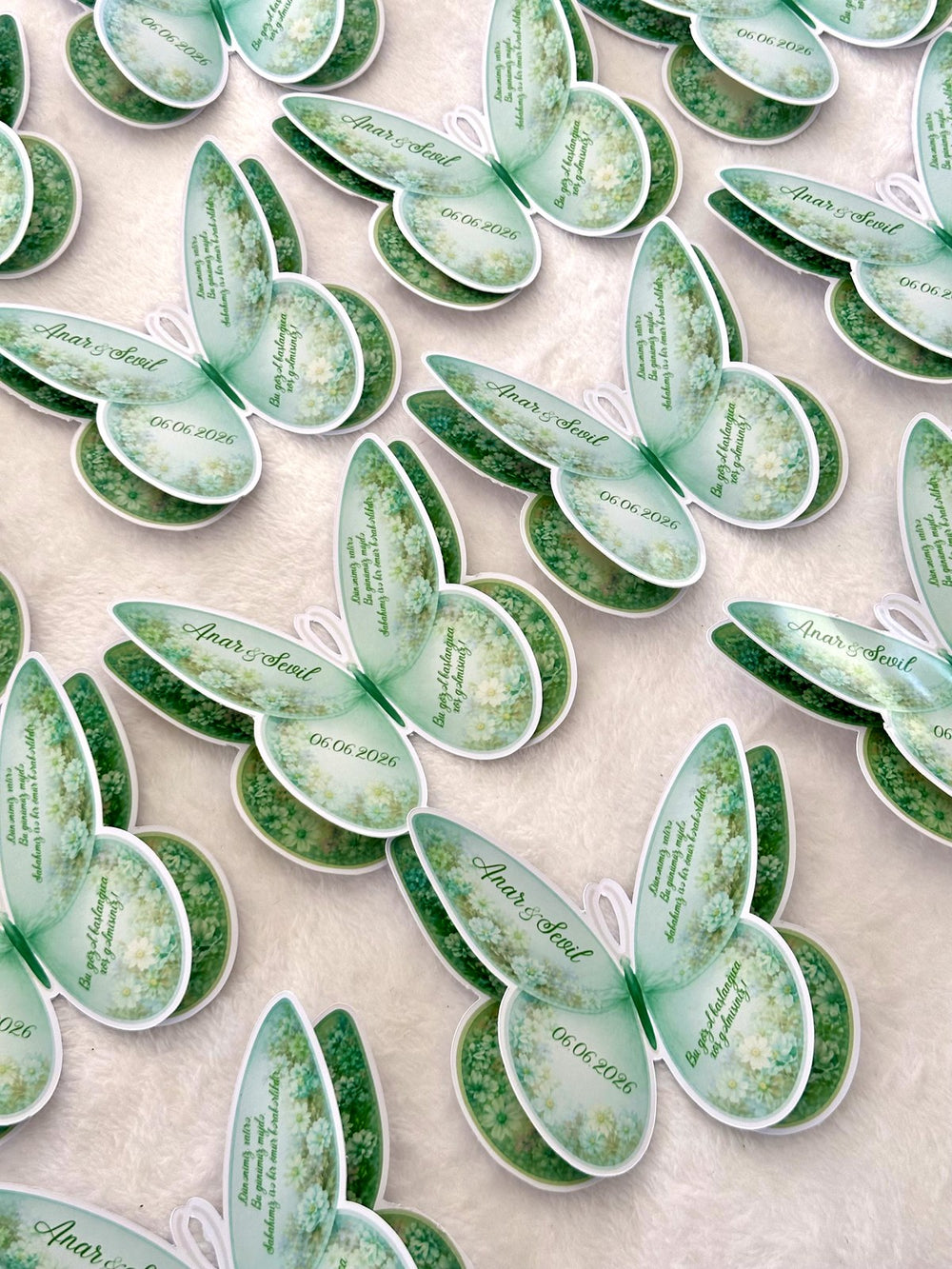 Butterfly Wedding Favor Cards – Personalized Chocolate — Chocoodad Baku