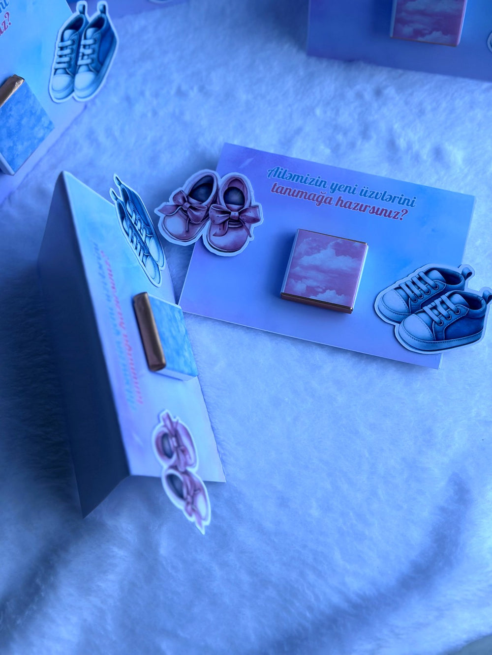 Baby Reveal Party Chocolate Favor Cards – Personalized Chocolate — Chocoodad Baku