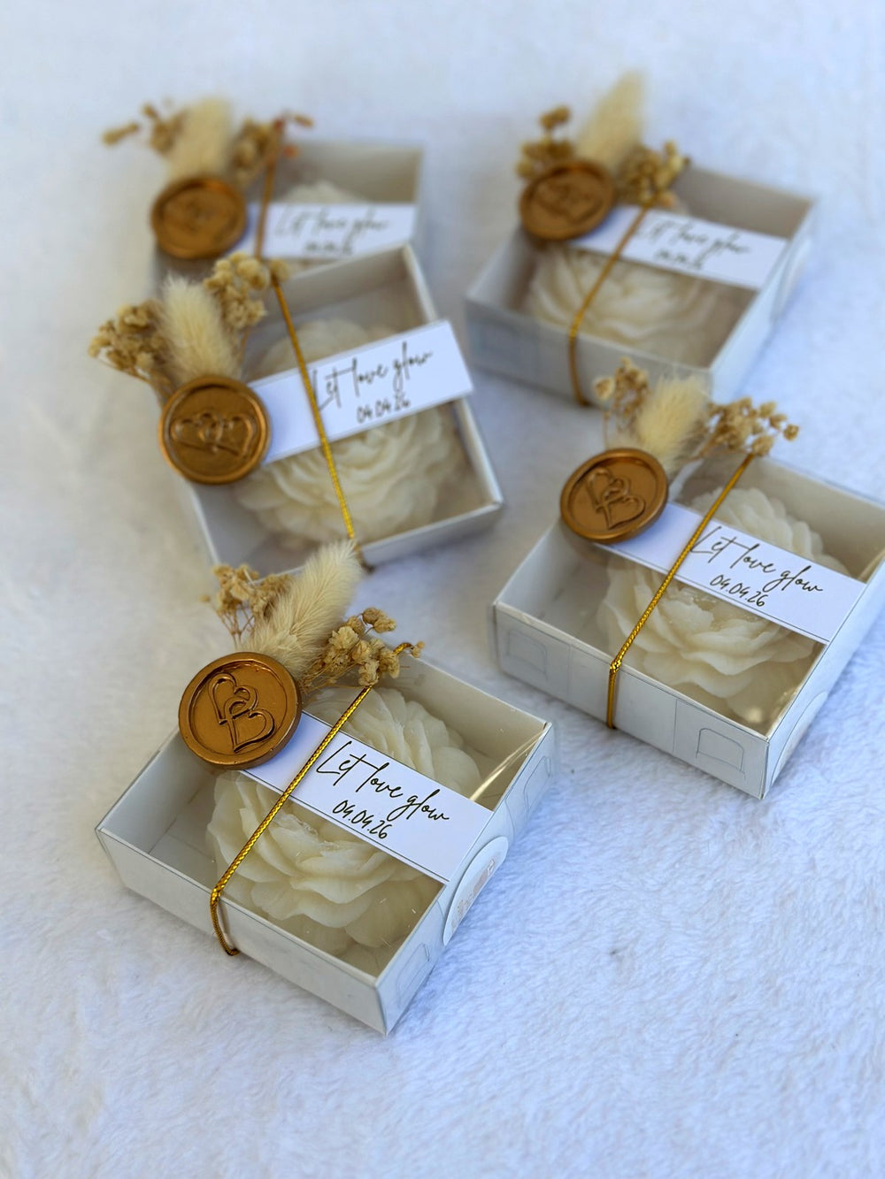Floral Wedding Candle in Mini Box — Chocoodad Baku