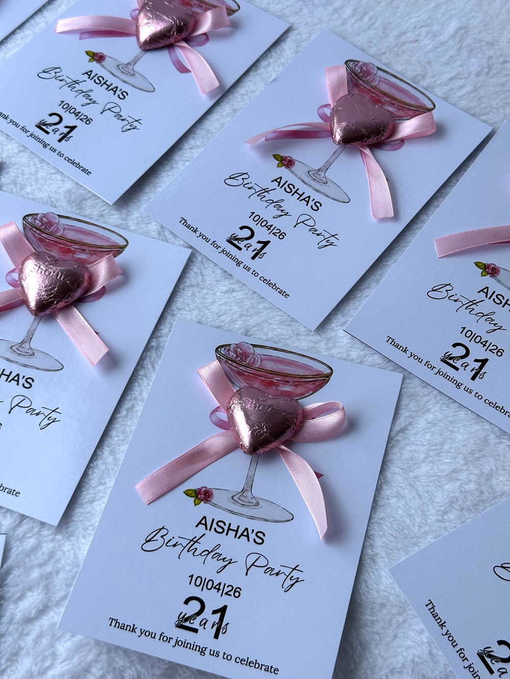21st Birthday Favor Chocolate Cards – Personalized Chocolate — Chocoodad Baku