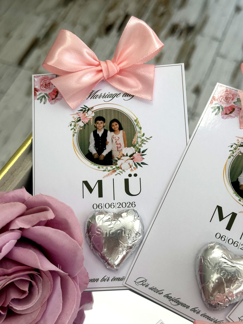 Engagement Favor Chocolate Cards – Personalized Chocolate — Chocoodad Baku
