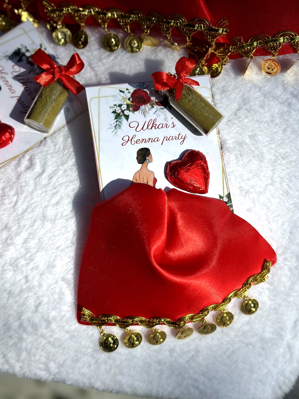 Henna Night Favor Cards – Personalized Chocolate — Chocoodad Baku