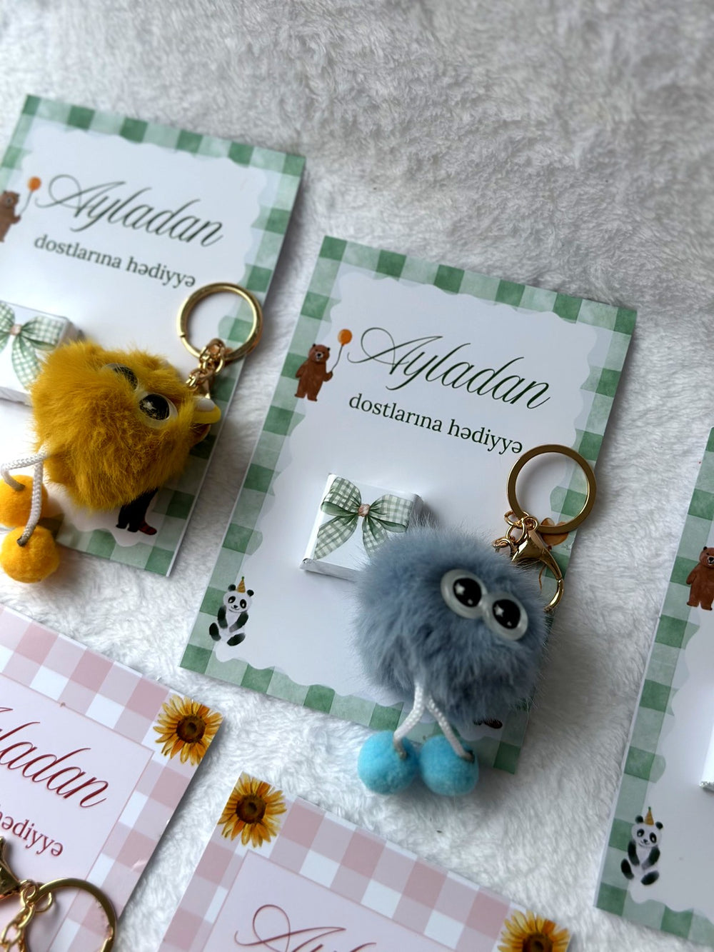 Floral Birthday Favor Cards – Keychain included — Chocoodad Baku
