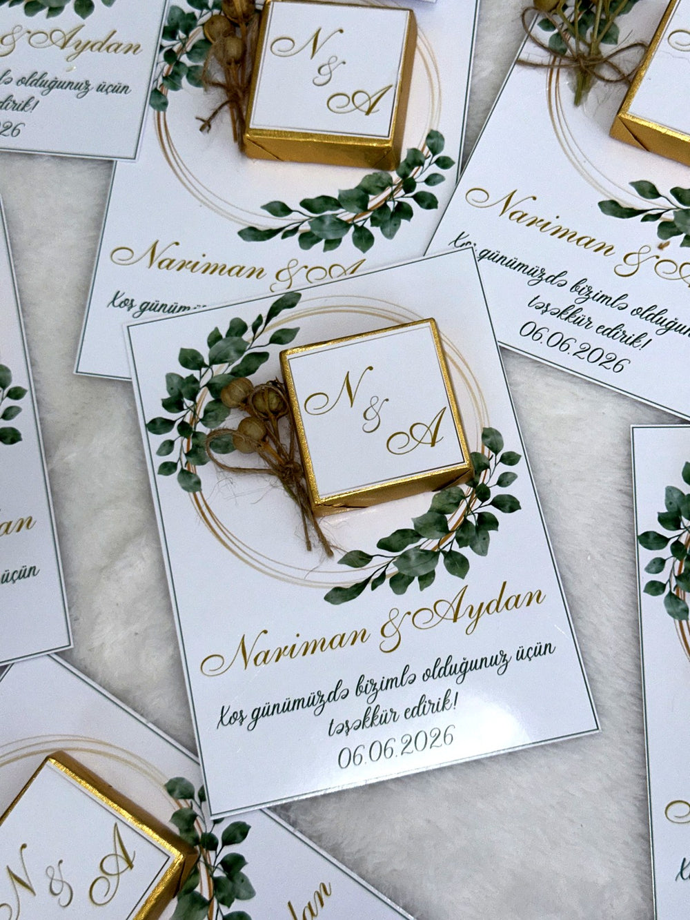 Wedding & Engagement Favor Cards – Personalized Chocolate — Chocoodad Baku