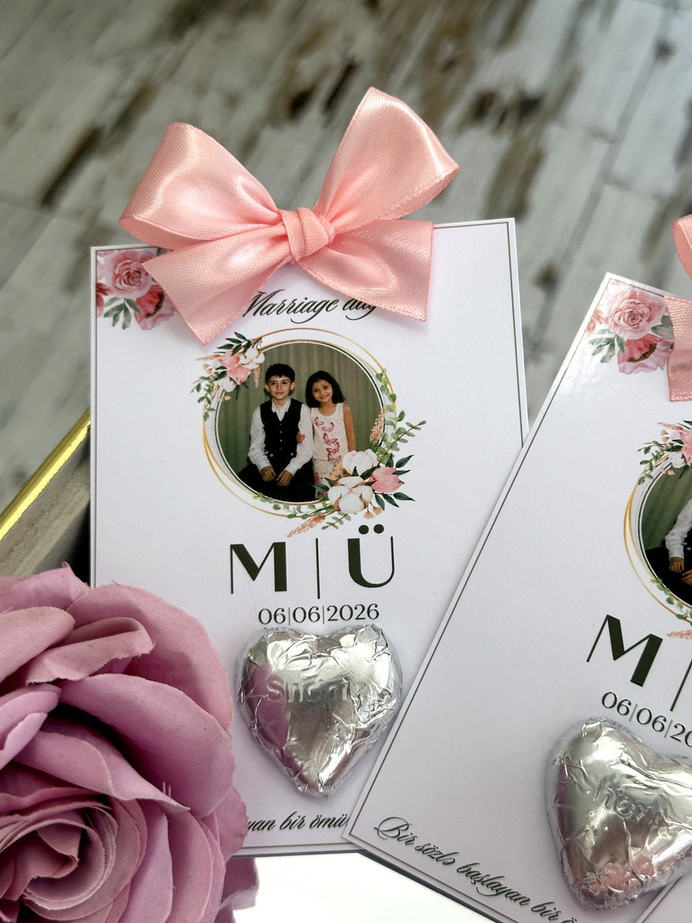 Engagement Favor Chocolate Cards – Personalized Chocolate — Chocoodad Baku
