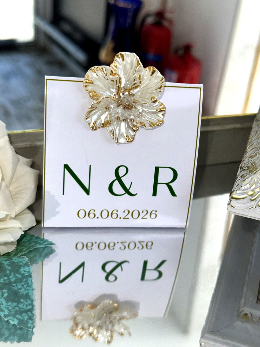 Floral Wedding and Engagement Chocolate Favor Cards – Personalized Chocolate — Chocoodad Baku