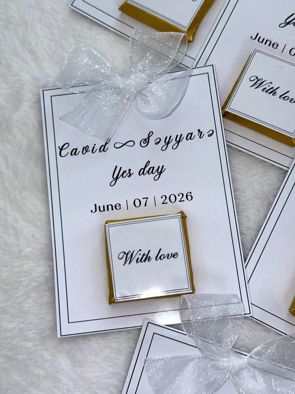 Engagement Favor Cards – Personalized Chocolate – Design 3 — Chocoodad Baku