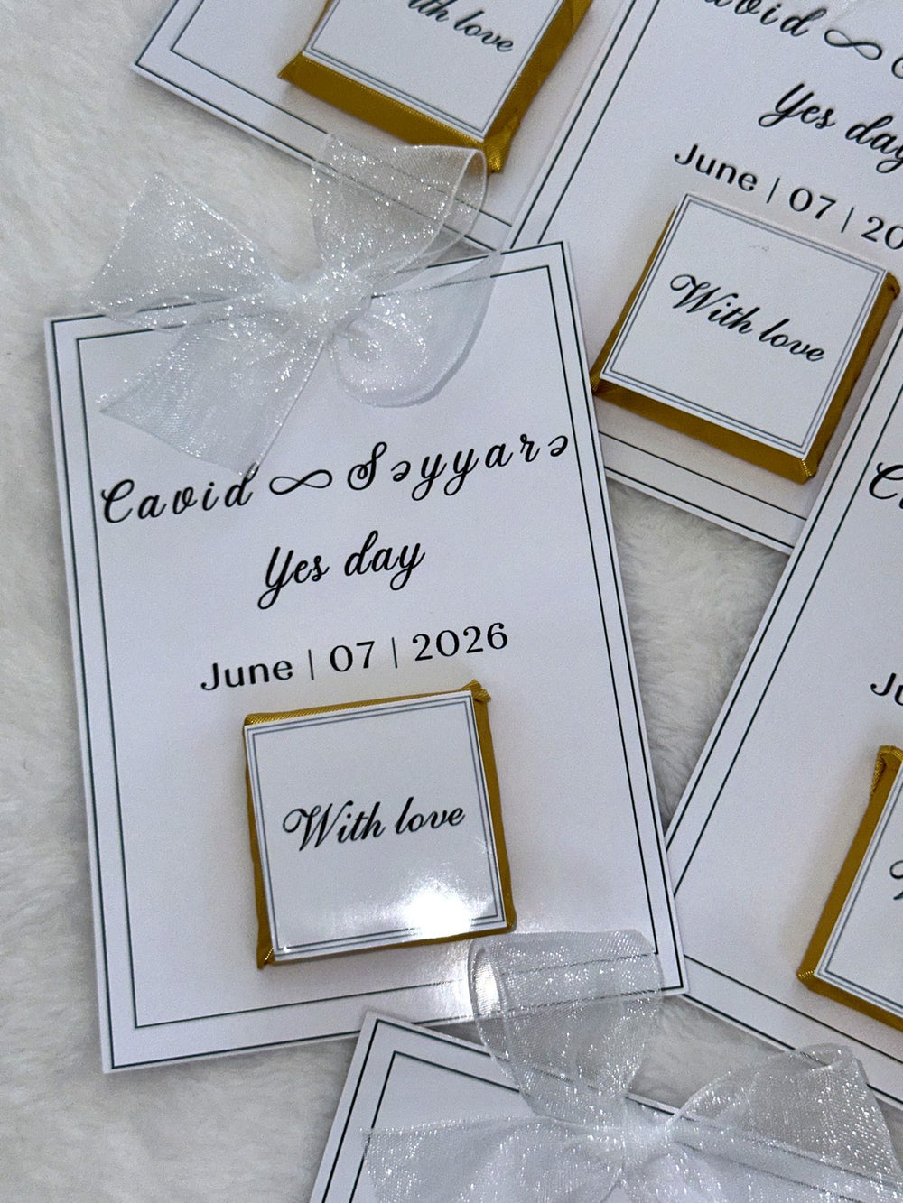 Engagement Favor Cards – Personalized Chocolate – Design 3 — Chocoodad Baku