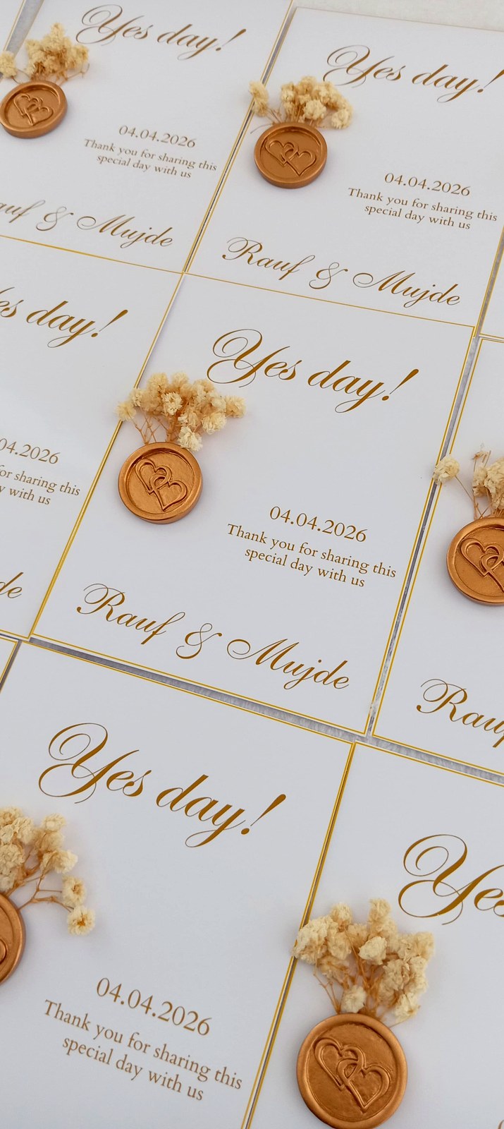 Engagement Cards with Dried Flowers — Chocoodad Baku