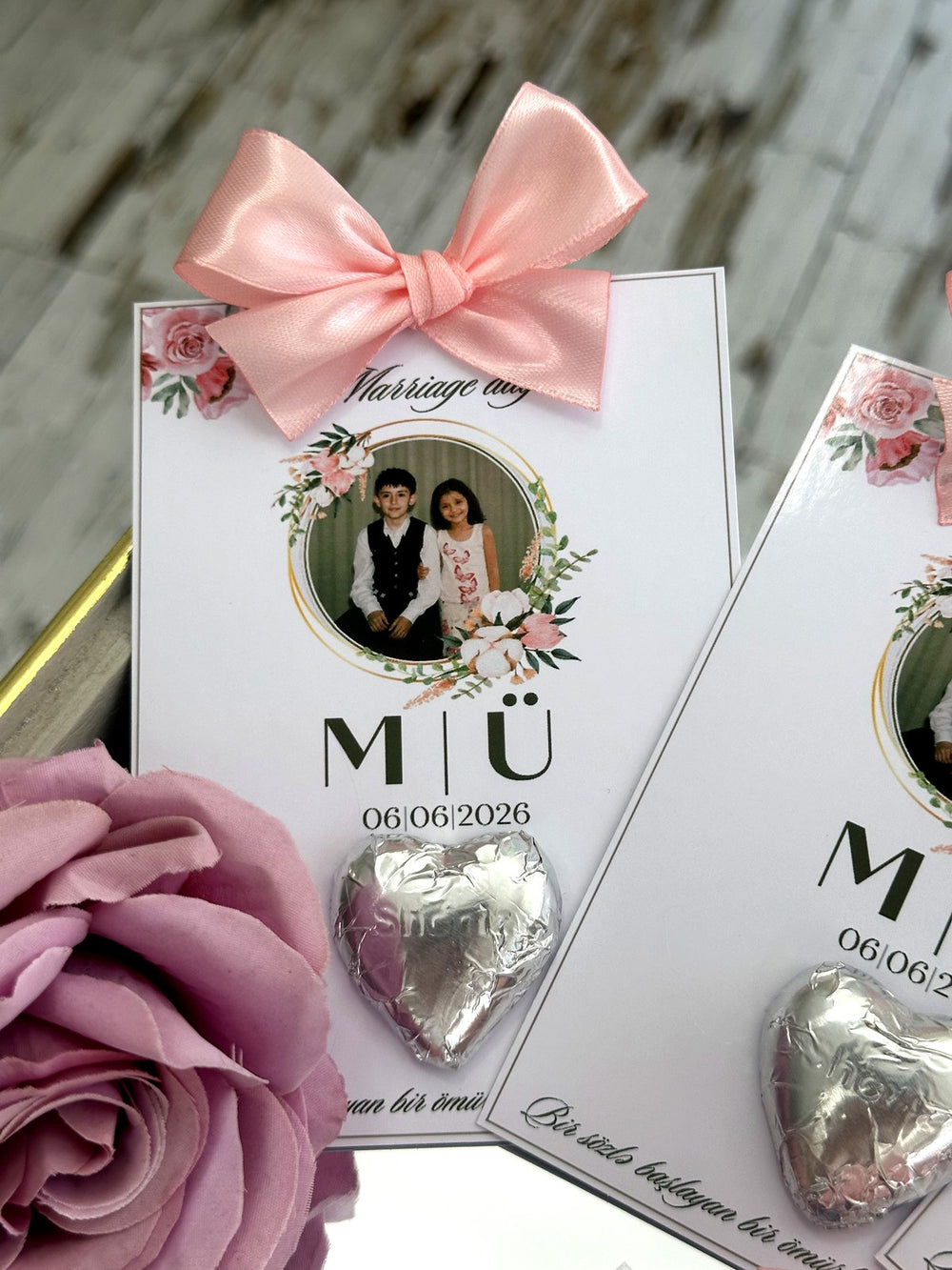 Engagement Favor Chocolate Cards – Personalized Chocolate — Chocoodad Baku