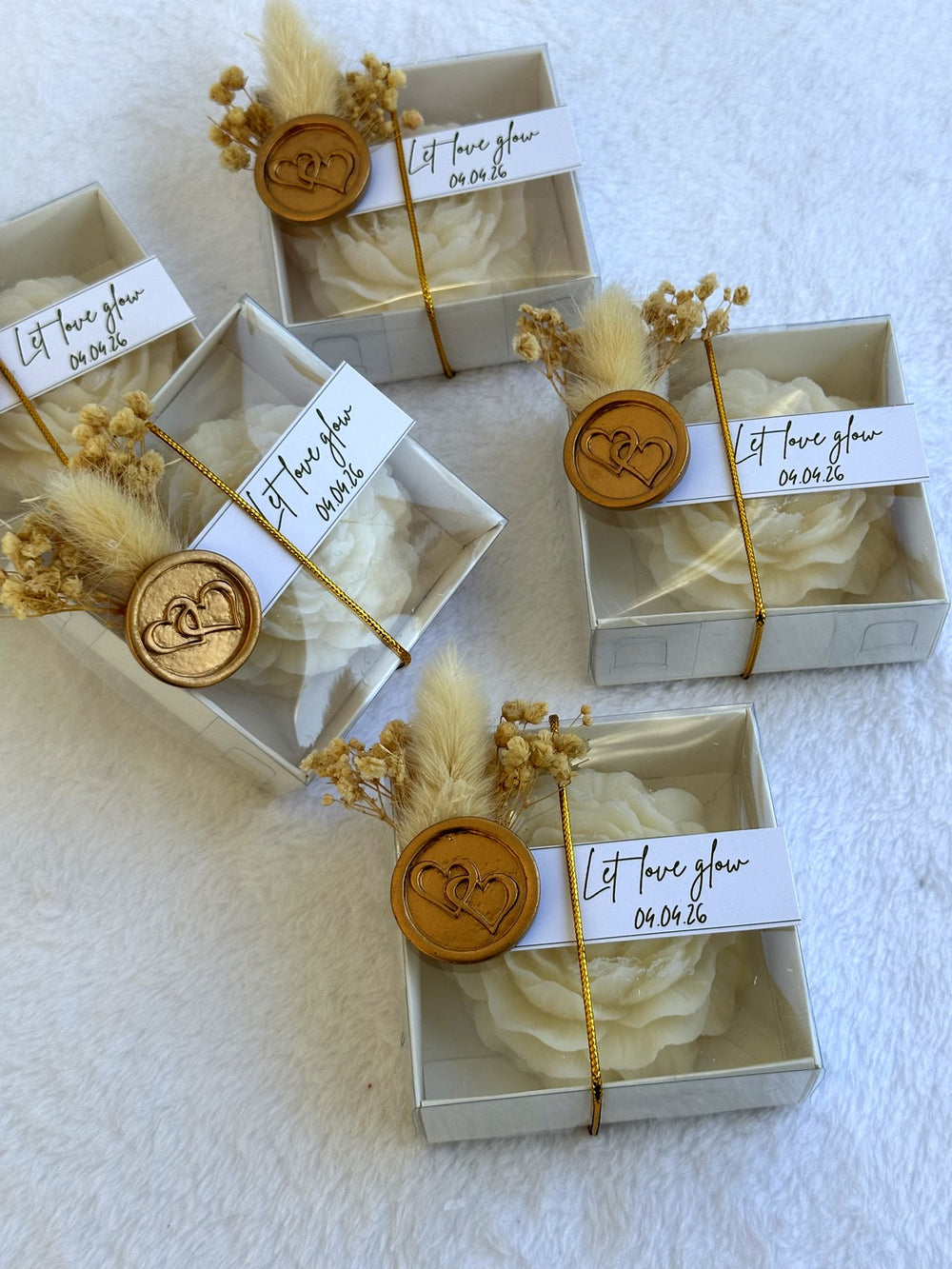Floral Wedding Candle in Mini Box — Chocoodad Baku